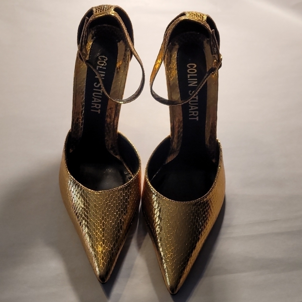 Women's Colin Stuart Gold Heels New